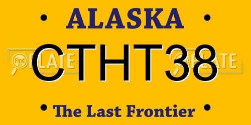 CTHT38 Alaska License Plate