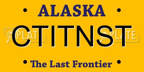 CTITNST Alaska License Plate
