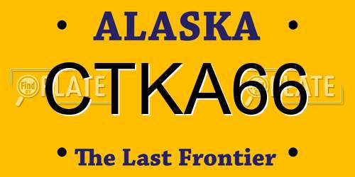 CTKA66 Alaska License Plate