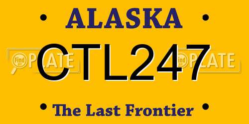 CTL247 Alaska License Plate