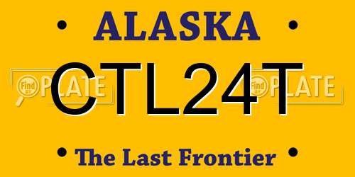 CTL24T Alaska License Plate
