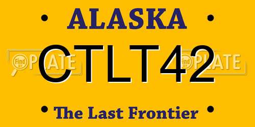 CTLT42 Alaska License Plate