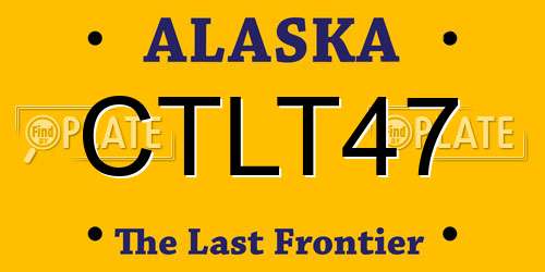 CTLT47 Alaska License Plate
