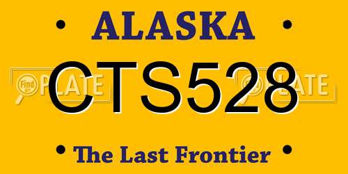 CTS528 Alaska License Plate