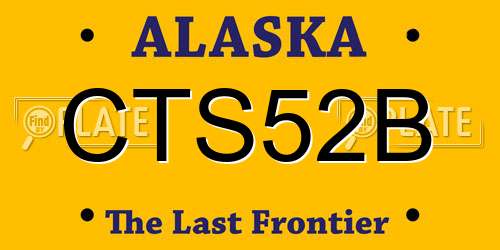 CTS52B Alaska License Plate