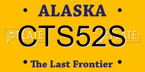 CTS52S Alaska License Plate