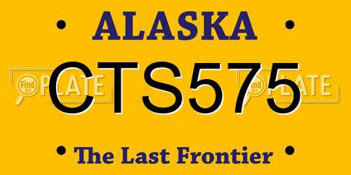 CTS575 Alaska License Plate