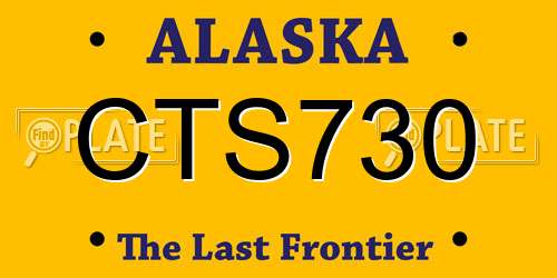 CTS730 Alaska License Plate