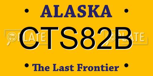 CTS82B Alaska License Plate