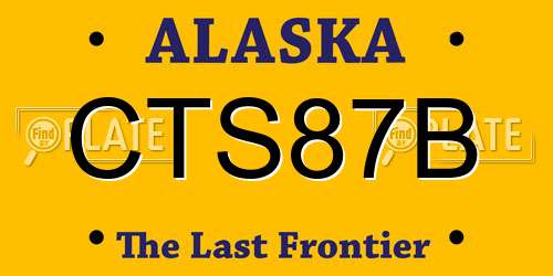 CTS87B Alaska License Plate