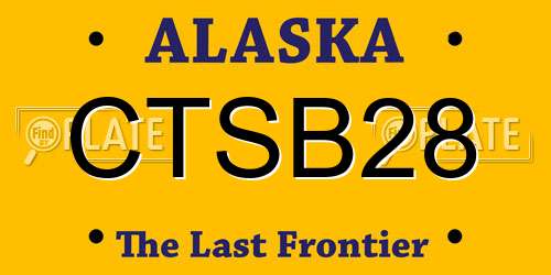 CTSB28 Alaska License Plate
