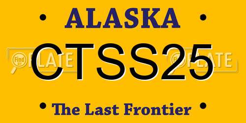 CTSS25 Alaska License Plate