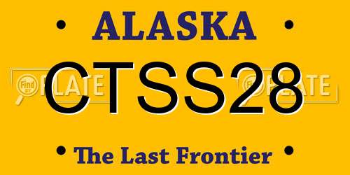 CTSS28 Alaska License Plate