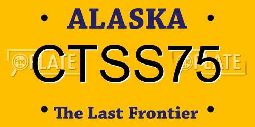 CTSS75 Alaska License Plate