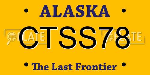 CTSS78 Alaska License Plate