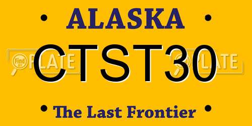 CTST30 Alaska License Plate
