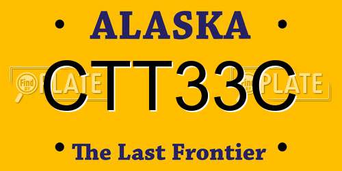 CTT33C Alaska License Plate