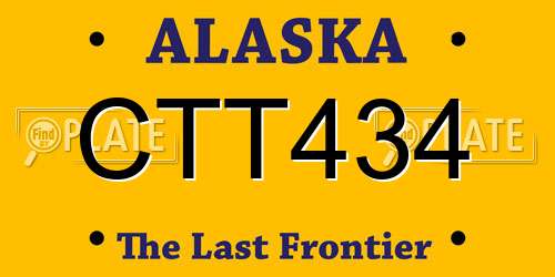 CTT434 Alaska License Plate