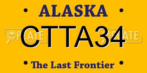 CTTA34 Alaska License Plate