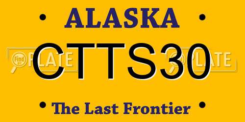CTTS30 Alaska License Plate