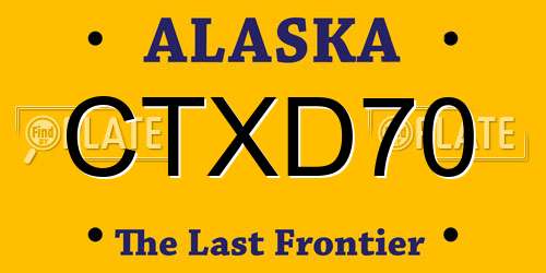 CTXD70 Alaska License Plate