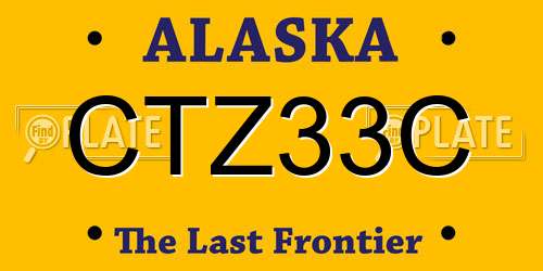 CTZ33C Alaska License Plate