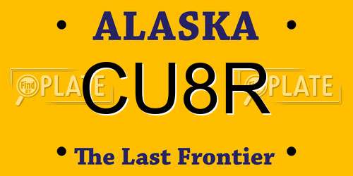 CU8R Alaska License Plate