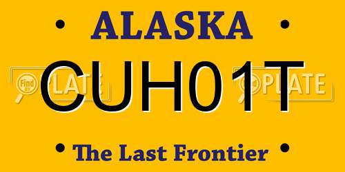CUH01T Alaska License Plate