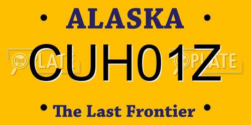 CUH01Z Alaska License Plate