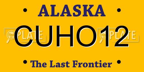 CUHO12 Alaska License Plate
