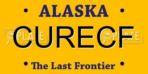 CURECF Alaska License Plate