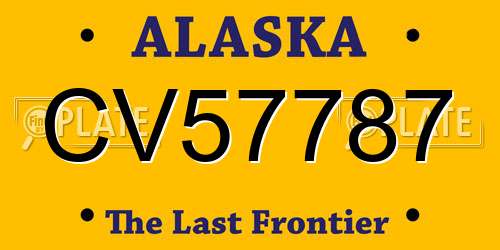 CV57787 Alaska License Plate