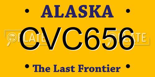 CVC656 Alaska License Plate
