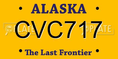 CVC717 Alaska License Plate