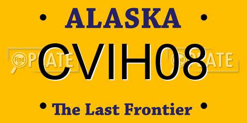 CVIH08 Alaska License Plate