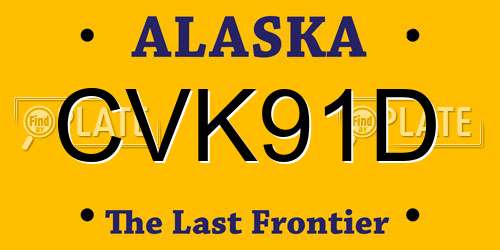 CVK91D Alaska License Plate