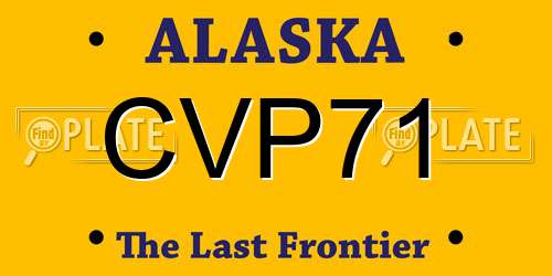 CVP71 Alaska License Plate