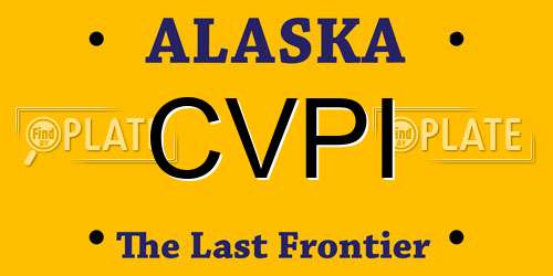 CVPI Alaska License Plate