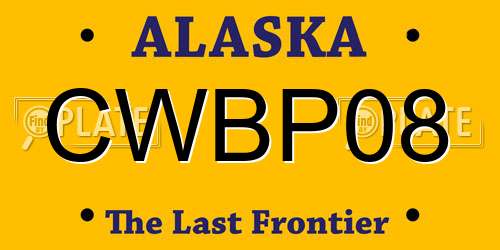 CWBP08 Alaska License Plate