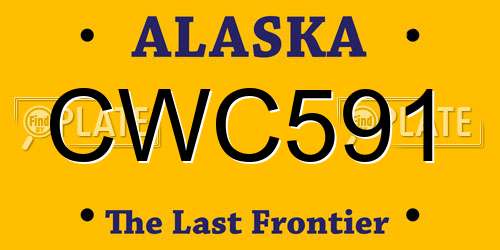 CWC591 Alaska License Plate