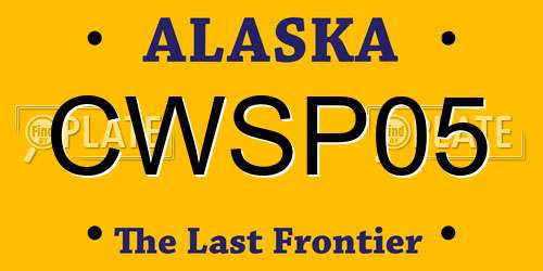 CWSP05 Alaska License Plate