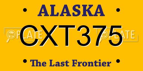 CXT375 Alaska License Plate