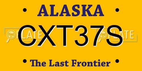 CXT37S Alaska License Plate