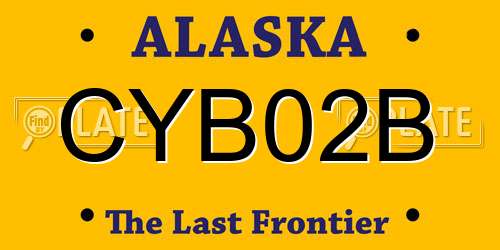 CYB02B Alaska License Plate