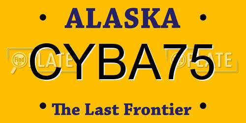 CYBA75 Alaska License Plate