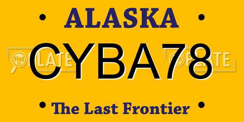 CYBA78 Alaska License Plate