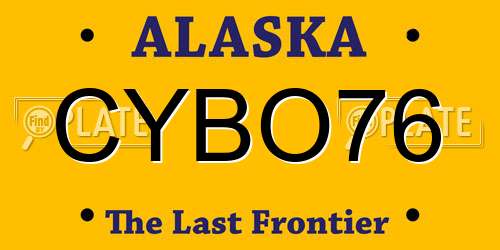 CYBO76 Alaska License Plate