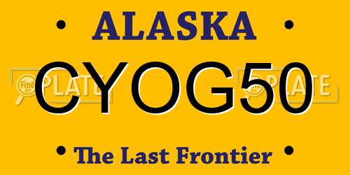 CYOG50 Alaska License Plate