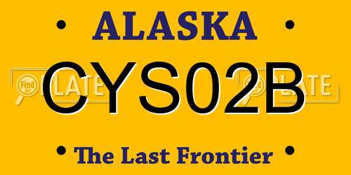 CYS02B Alaska License Plate