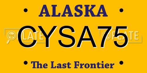 CYSA75 Alaska License Plate